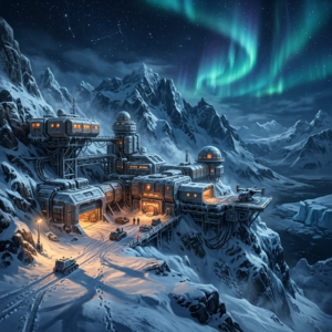 Mystic Tree Kingdom & Arctic Sci-Fi Base 4K Wallpaper Pack – Fantasy Night Worlds Collection (Instant Download)